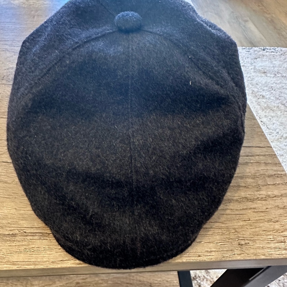 Kiton Black Quilted Lined Cap